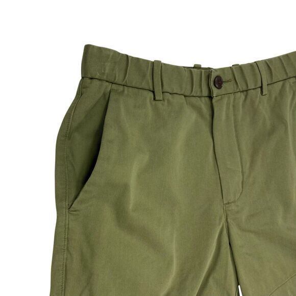 Everlane Uniform Utility Shorts Sz S Olive Green Elastic Waist Stretchy Summer - Picture 3 of 14